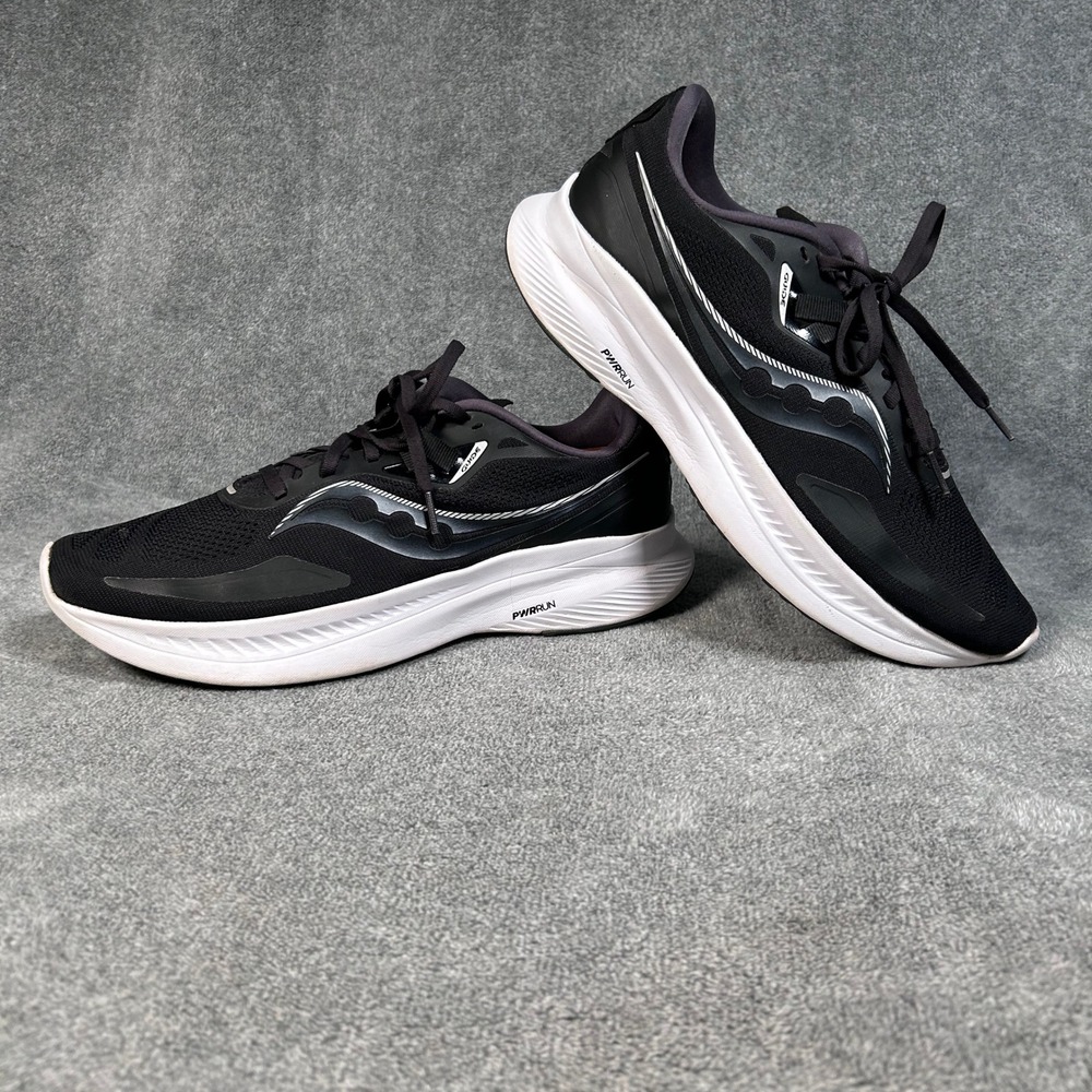 Saucony Guide 15 Running Shoes Black White PWRRUN Athletic Sneakers Womens 11.5 - Picture 7 of 11